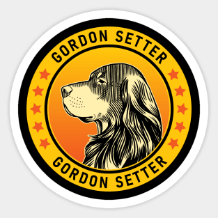 Gordon Setter Dog Portrait Sticker